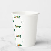 Gobelets En Papier Conception De Camping Avec Tente Et Arbres (Gauche)