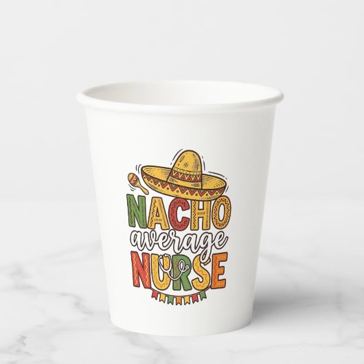 Gobelets En Papier Conception de chemise Nacho Average Nurse Cinco De (Recto)