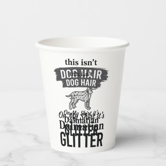 Gobelets En Papier Conception de citation de cheveux de chien drôle d (Recto)