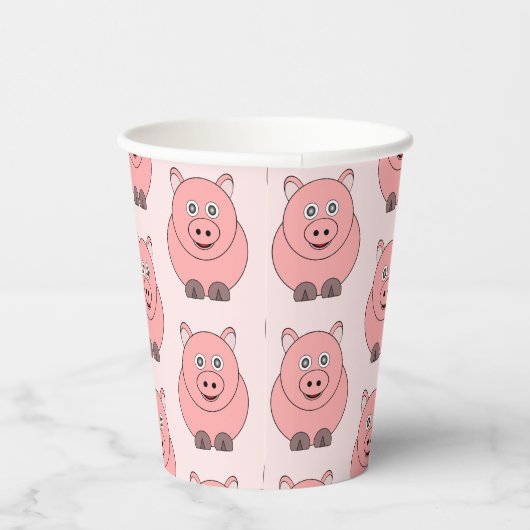 Gobelets En Papier Conception de cochon (Droite)