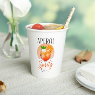 Gobelets En Papier Conception de cocktail Aperol Spritz