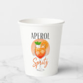 Gobelets En Papier Conception de cocktail Aperol Spritz (Recto)