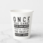 Gobelets En Papier Conception de devis de sagesse - Valeur de chaque (Verso)