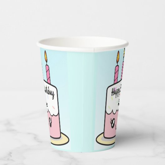 Gobelets En Papier Conception de gâteaux d'anniversaire (Droite)