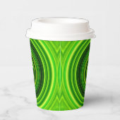 Gobelets En Papier Conception de Mandala vert géométrique (Droite)