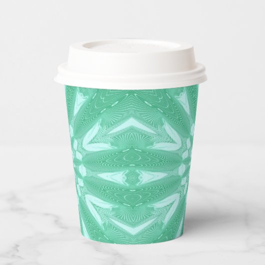 Gobelets En Papier Conception de Tulle Faux Vert Mint (Gauche)