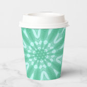 Gobelets En Papier Conception de Tulle Faux Vert Mint (Verso)