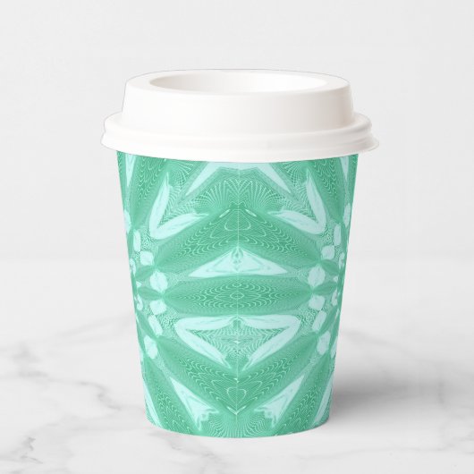 Gobelets En Papier Conception de Tulle Faux Vert Mint (Droite)