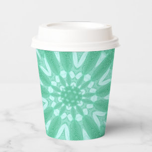 Gobelets En Papier Conception de Tulle Faux Vert Mint