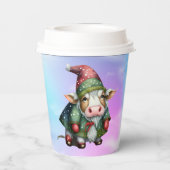 Gobelets En Papier Conception de vache Gnome de Noël-83456 (Verso)