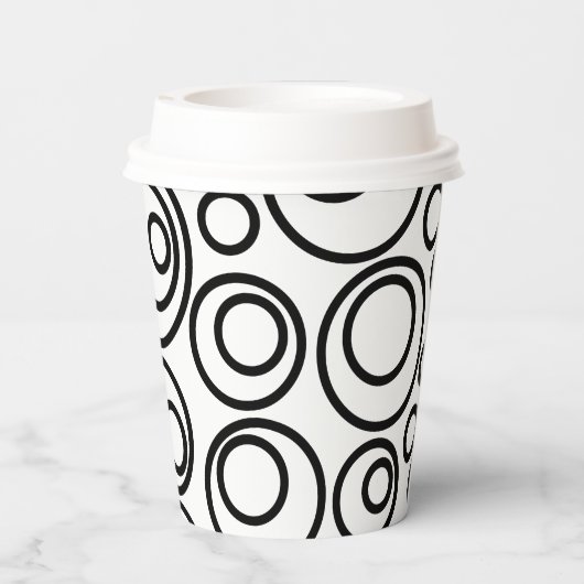 Gobelets En Papier Conception des cercles (Verso)