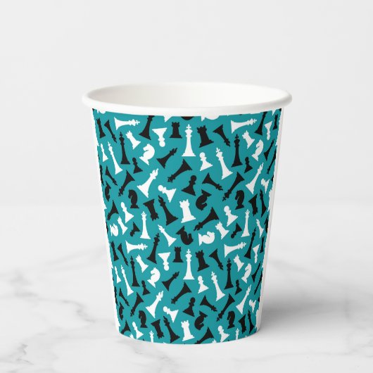 Gobelets En Papier Conception des pièces d'échecs (Verso)