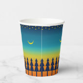 Gobelets En Papier Conception des pins sunset et de la lune du sud-ou (Droite)