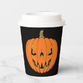 Gobelets En Papier Conception d'Halloween citrouille effrayante Jack- (Verso)