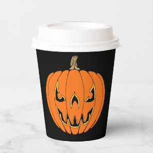 Gobelets En Papier Conception d'Halloween citrouille effrayante Jack-