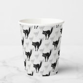 Gobelets En Papier Conception d'ombre de chat noir (Gauche)