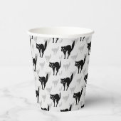Gobelets En Papier Conception d'ombre de chat noir (Droite)