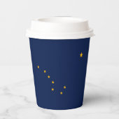 Gobelets En Papier Conception du drapeau de l'État de l'Alaska (Verso)