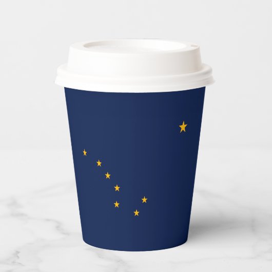 Gobelets En Papier Conception du drapeau de l'État de l'Alaska (Recto)