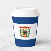 Gobelets En Papier Conception du drapeau de l'État de Virginie-Occide (Recto)