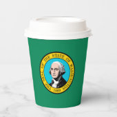 Gobelets En Papier Conception du drapeau de l'État de Washington (Recto)