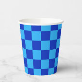 Gobelets En Papier Conception du vérificateur bleu clair et foncé (Gauche)