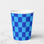 Gobelets En Papier Conception du vérificateur bleu clair et foncé (Droite)