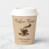 Gobelets En Papier Conception d'un café (Verso)