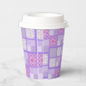 Gobelets En Papier Conception en Patchwork rose et violet (Droite)