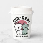 Gobelets En Papier Conception "Fur-Real Friends Forever" (Verso)