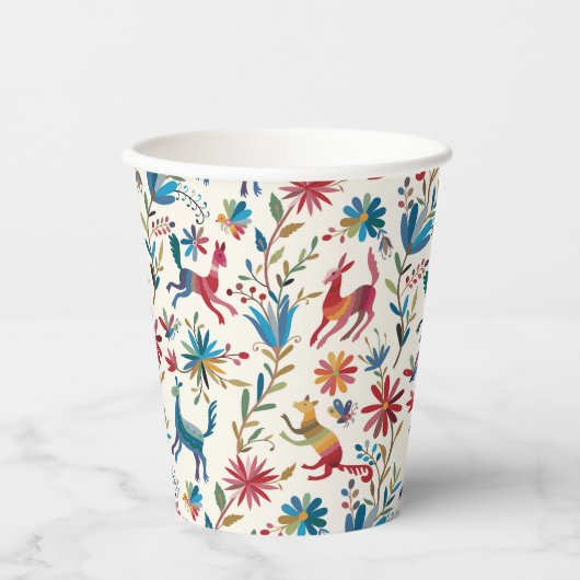 Gobelets En Papier Conception inspirée d'Otomi (Recto)