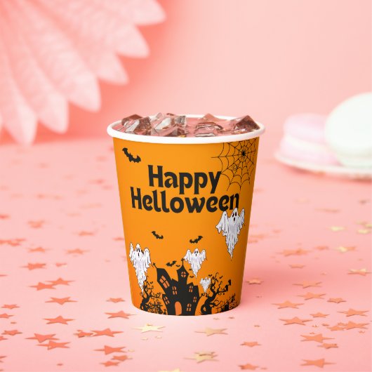 Gobelets En Papier Conception Joyeux Halloween (Insitu)