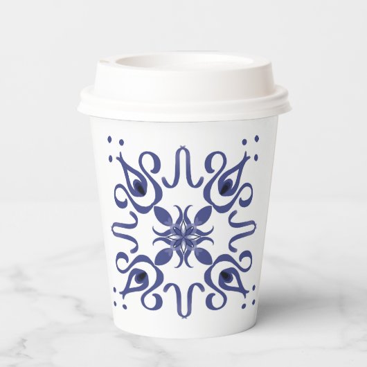 Gobelets En Papier Conception motif à fleurs mignonne pour tasse de p (Verso)