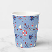 Gobelets En Papier Conception Nautique (Gauche)