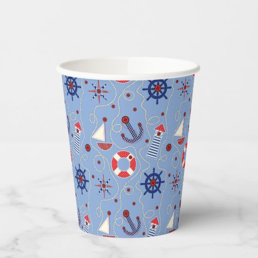 Gobelets En Papier Conception Nautique (Gauche)