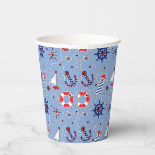 Gobelets En Papier Conception Nautique (Droite)