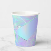 Gobelets En Papier Conception turquoise et violette Iridescente (Gauche)