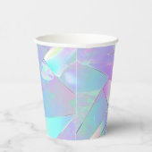 Gobelets En Papier Conception turquoise et violette Iridescente (Droite)