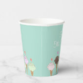 Gobelets En Papier Cône de crème glacée mignonne (Droite)