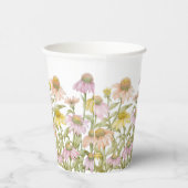 Gobelets En Papier Coneflowers Watercolor (Droite)