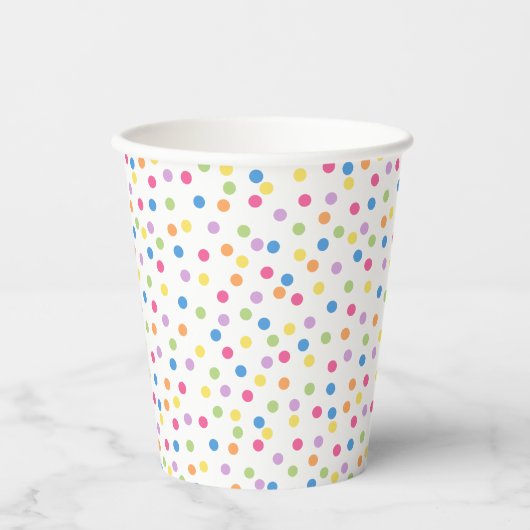 Gobelets En Papier Confetti Dazzle (points) (Recto)