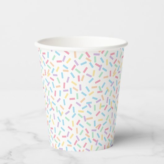Gobelets En Papier Confetti Pastels (Sprinkles) (Recto)
