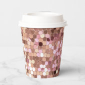 Gobelets En Papier Confetti rose Gold Blush Rose (Verso)