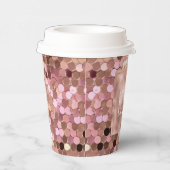 Gobelets En Papier Confetti rose Gold Blush Rose (Droite)