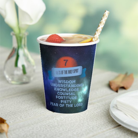 Gobelets En Papier Confirmation 7 Dons de l'Esprit Saint (Insitu)