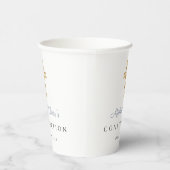 Gobelets En Papier Confirmation de la croix religieuse bleu foncé (Droite)
