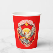 Gobelets En Papier Confirmation White Dove Red Flamed Custom (Verso)