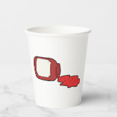 Gobelets En Papier Confiture déversée Cute Jelly Rouge Jar (Recto)