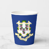 Gobelets En Papier Connecticuter Flag & Seal, Connecticut (Recto)