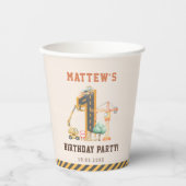Gobelets En Papier Construction Birthday Party (Recto)